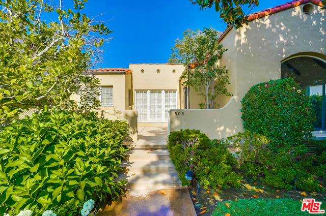 508 N Cherokee Avenue Los Angeles, California Located in true Hancock Park away from busy streets. Cherokee is a 2 block street south of Melrose, between Las Palmas & June Streets that dead ends into Rosewood. Last tenant came for 2 years and stayed for 6! Hardwood floors! Vaulted ceiling in step down Living Room, Formal Dining Room leads to galley kitchen with cozy breakfast nook. 3 bedrooms/2.5 updated baths (both baths in hallway) PLUS a stone-floored room with 3/4 bath in garage (garage not used for cars but there is a pergola/carport and a long driveway). 2 of the rear bedrooms overlook the large entertainer's backyard brick patio (no grass) lush with fruit and flowering trees. Glass doors from Living Room lead out through side yard to rear patio. A/C, Security. 3rd Street elementary school. Easy to show!