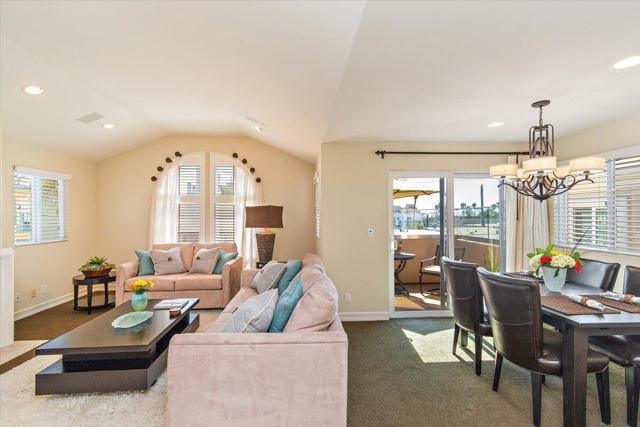 Living room and dining area