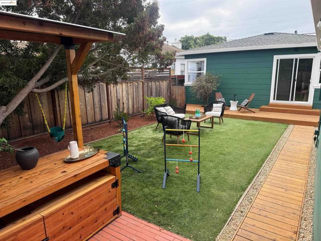 View of yard featuring a deck