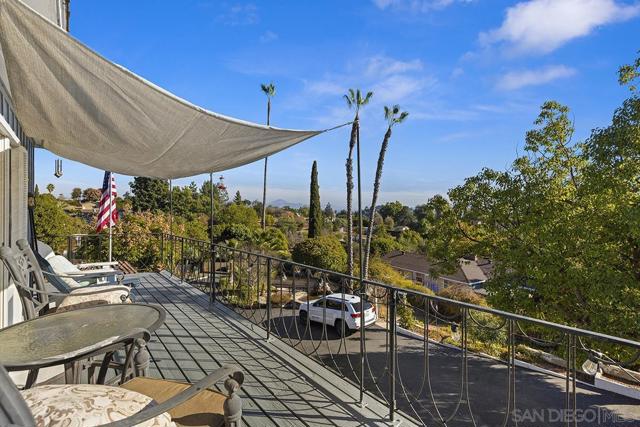 wood deck/balcony off the living room to enjoy the views!