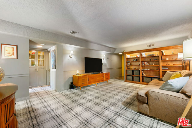 Living Room w/Custom Bookcase