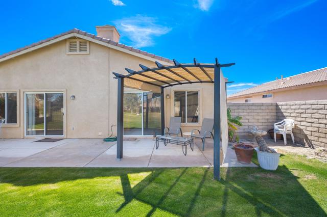 A backyard patio