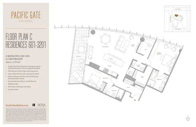 888 E Street, San Diego, California 92101, 2 Bedrooms Bedrooms, ,2 BathroomsBathrooms,Condominium,For Sale,E Street,250022352SD
