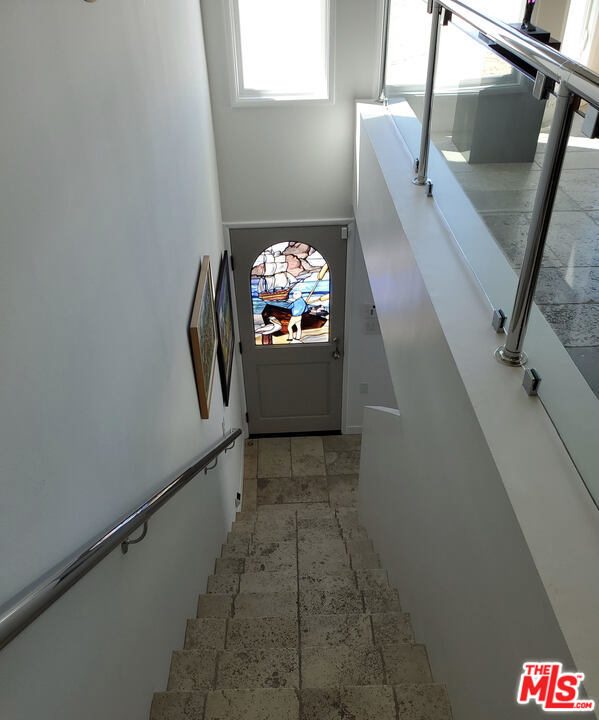 Entry Stained Glass Stairway