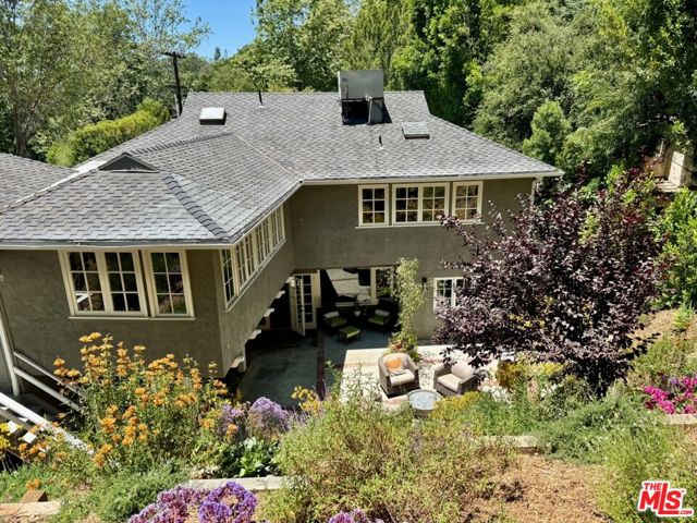 Backyard facing house