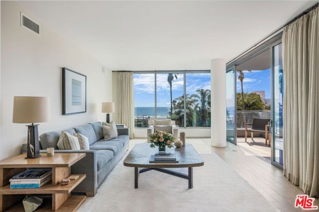 Live in luxury at The Seychelles on Ocean Ave in Santa Monica. This move-in ready 3BD 3.5BA condo is one of the largest floorplans in the building. Step inside the unit to experience the ocean views, beautiful natural lighting, and spacious rooms. This corner unit has 2 private balconies and an open floorplan to create a seamless flow between the living and dining areas. The kitchen is appointed with quartzite counters, grey oak cabinetry and Thermador appliances with integrated paneling. The primary suite includes two separate walk-in closets and a spa-like bathroom. Both the second and third bedrooms feature ensuite baths. Building amenities include an expansive rooftop deck and pool with ocean views, state-of-the-art fitness center with Peloton bikes and a private Pilates/yoga room, and controlled garage with guest parking. Conveniently located near the best shopping, dining, and beaches that Santa Monica has to offer.