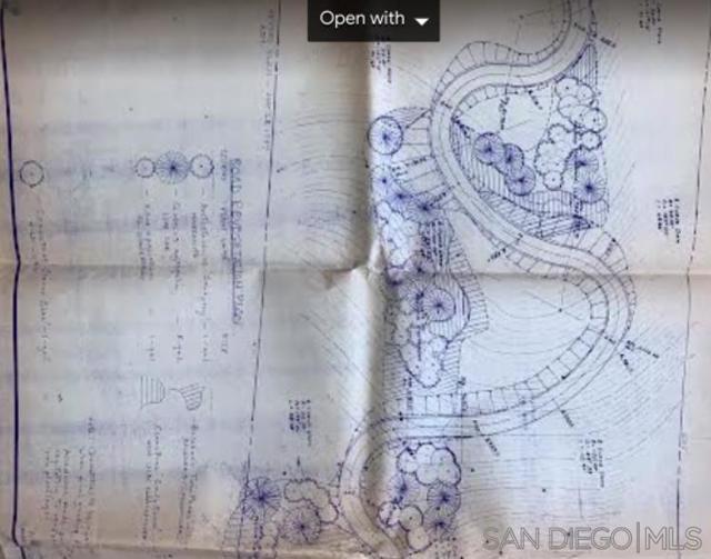 The original plan for the road up to the property and landscaping for the Coastal Development. At over 550 ft in elevation the house stands proud of its surrounding area including the coastal live oak trees and manzanita bushes with strips of red bark.