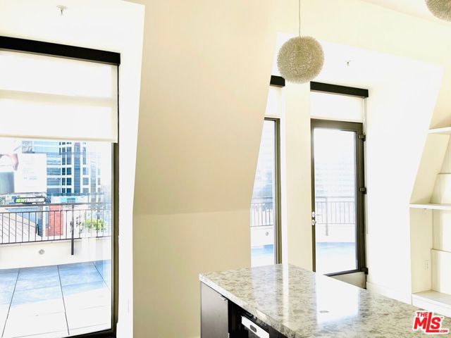 Living room with open kitchen