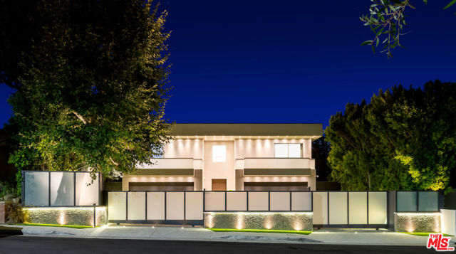 Classy double gated contemporary w/dramatic views, designed and built to the absolute highest level by one of Beverly Hills premier developers as his own residence within the Wallingford Estates gated community. Located on one of Beverly Hills only private gated streets with just 14 homes & two tennis courts & a wide street with unlimited parking. Featuring a total of 8 Beds & 12 baths w/ a separate guest house w/ approx. 2,000 SF perfect for guests, recording studio, or a company office including 2 suites, indoor & outdoor living rooms, kitchenette & a theater. Palatial master suite of approx. 2,000 sq ft with oversized his & her baths and closets, large office, kitchenette & a covered heated deck. 4 additional suites on second floor & a sixth suite with a side entrance on the lower floor. Perfectly scaled living, dining, family room & Chef's eat-in kitchen all open to the breathtaking views. Covered heated outdoor living room with a fireplace, full BBQ kitchen, cozy firepit seating for 25, outdoor dining, glass pebble infinity pool with a spa. 20 tv's & a massive sound system. 20 minutes to Van Nuys private airport and 10 minutes to the Beverly Hills hotel, minutes to gourmet market, fine shops, restaurants, salon and workout studios at the Glen Center for every convenience possible on this exclusive gated enclave.