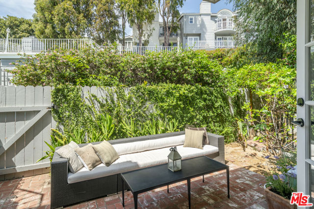 Private patio off living room