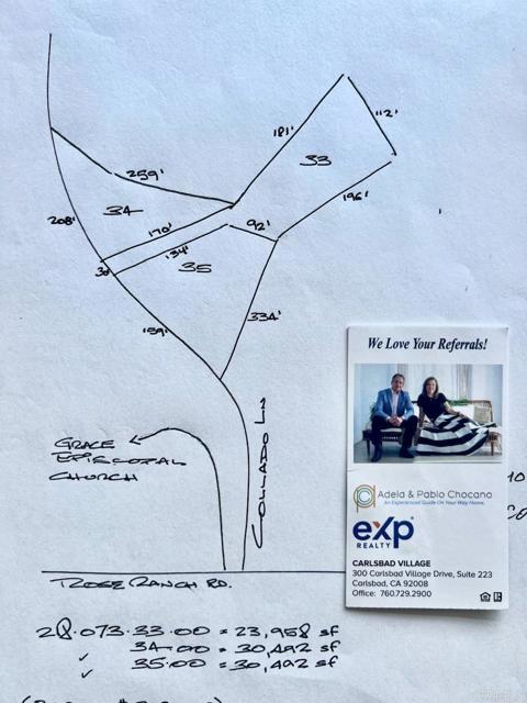 0 Rose Ranch Rd./Collado Ln, San Marcos, California 92069, ,Residential Land,For Sale,Rose Ranch Rd./Collado Ln,NDP2404487