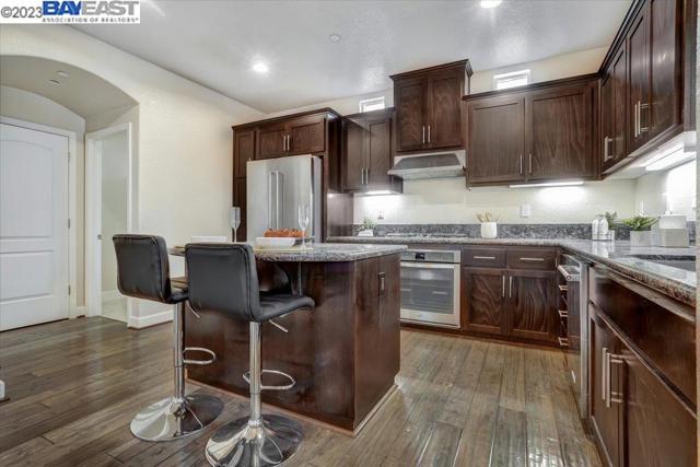 Spacious kitchen with island