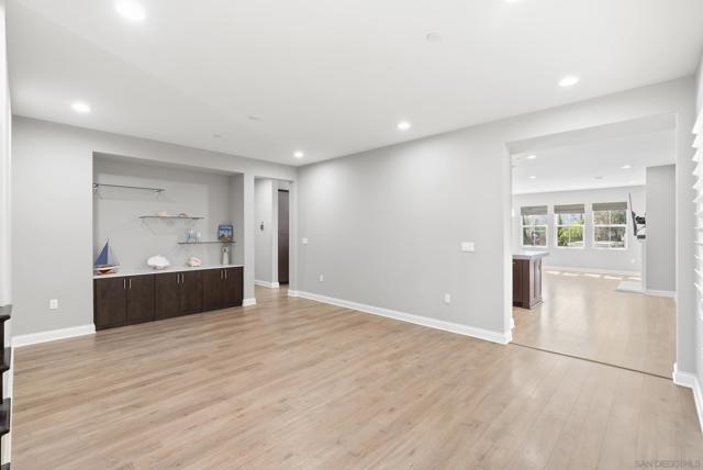 Dining room or sitting room with custom built-in