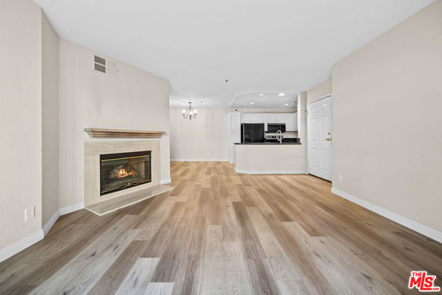 living room with fireplace