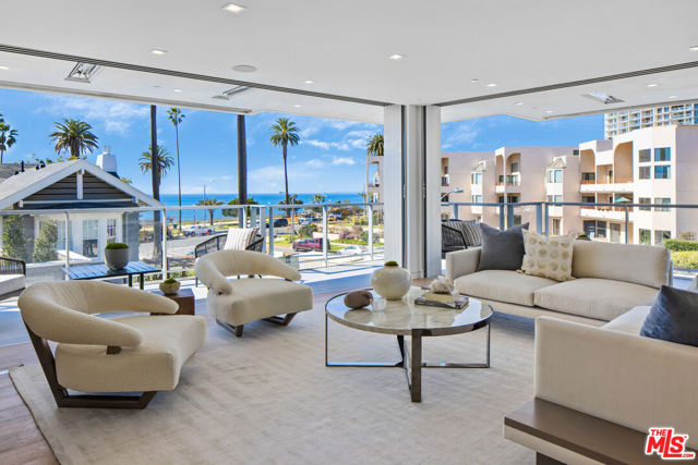 401 Ocean Avenue 4 Santa Monica, California Embrace a most unique indoor-outdoor lifestyle at the newly built "Georgina Homes" on Palm Tree-lined Ocean Avenue. Never tire of the cliffside overlook of the Pacific's panoramic views. A remarkable Plein Air painting unfolds from the promontory of Point Dume to the famed Queen's Necklace of the Palos Verde Peninsula. Santa Monica Pier's historic Ferris Wheel lights up the evening sky. Watch the fog hover above Catalina with morning coffee. 401 Ocean Avenue's sophisticated boutique condominium offering boasts only three residences each spanning an entire floor. From the moment you enter your home via a private and secure elevator with direct access from your two-car garage, feel drawn to the ocean's inherent beauty. Those unending views seamlessly lead from indoors to 1,000 square feet of custom-designed outdoor private terraces. Floor-to-ceiling walls of glass unfold from the primary suite and great room integrating interior to exterior living. Minutes away are Montana Avenue, Third Street Promenade, and Wilshire Boulevard. A uniquely private roof deck is available for $750,000. To complete this highly-curated lifestyle the premier concierge service, Almost Anything is included. Best-in-class living awaits.