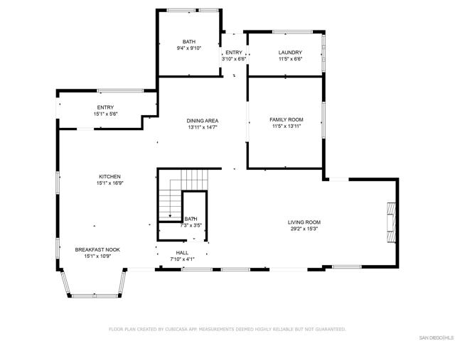 Floorplan of the apartment above the garage