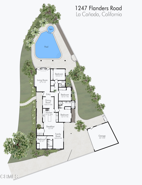 Detail Gallery Image 38 of 39 For 1247 Flanders Rd, La Canada Flintridge,  CA 91011 - 4 Beds | 3 Baths