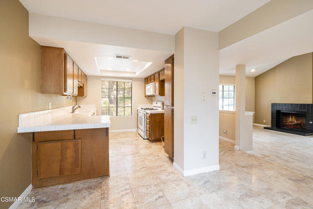 Large galley style kitchen