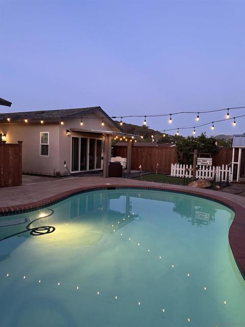 Pool at sunset