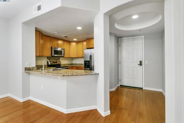 Entryway and kitchen