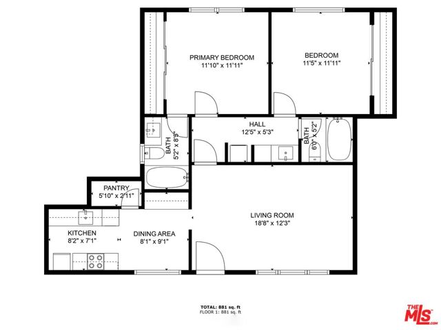 Floor Plan 2308 Schader Drive 101 Santa Monica