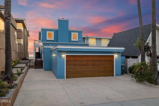 This stunning property, built in 1964, offers breathtaking ocean views and a 60s aesthetic.  This home, known to be the former oceanfront residence of Sonny and Cher is located in Mandalay Shores.  The house is a perfect blend of nature and elegance. Enjoy the tranquil beauty of Ventura County's shoreline, with endless stretches of sand and mesmerizing coastal vistas.This property serves as a gateway to the Channel Islands, conveniently situated between Malibu and Santa Barbara. Embrace a beach lifestyle filled with sunsets, waves, and exciting seaside adventures.Imagine riding waves, gliding peacefully, or finding tranquility on a paddleboard. Explore nearby yacht clubs, wineries, or indulge in some retail therapy. And when it's time to dine, savor the culinary delights of local restaurants.Step inside this multi-level wonderland and be greeted by a captivating mural inspired by the Woodstock era. The main level features a spacious living room, dining room, kitchen, and laundry area. The first level offers comfortable bedrooms, a beach-accessible bathroom, and an additional room for guests or entertainment. On the third level, you'll find a family/media room with its own ensuite bath. The fourth level boasts a master suite with ocean views and a stunning bath adorned with green quartz counters and a glass block surround shower.Outside, multiple balconies, a patio, and a small yard provide their own slice of paradise. The kitchen is a culinary dream with white lacquer cabinets, an inviting island with bar seating, and vibrant orange quartz countertops that pay homage to the 60s color palette. Top-of-the-line appliances complete the retro vibe.Every detail has been thoughtfully curated, from the colorful quartz in the bathrooms to the imported glass door handles. Enjoy entertainment in every room with TVs and surround sound. The smart home system seamlessly integrates alarms, lighting, and oceanfront shades for your convenience.With exquisite wall paneling, eclectic banisters, and ample parking with a two-car garage and driveway, this home is a symphony of design and personality. Embrace a lifetime of beachside living in this idyllic home!