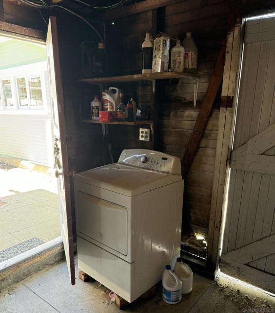 Dryer is in the Garage