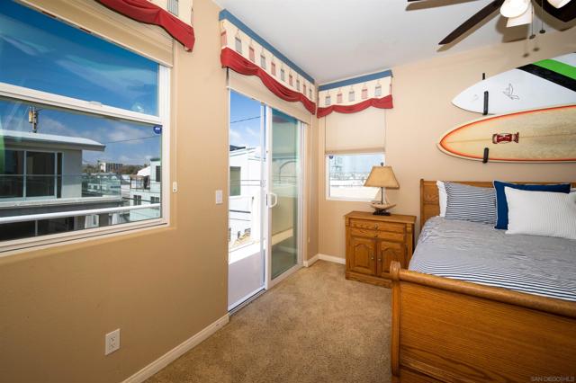 bedroom #4 - slider opens to private balcony that wraps around the entire back side.