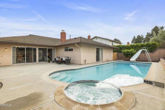 Spacious yard with pool