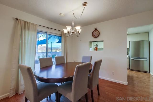 Separate dining room with view!