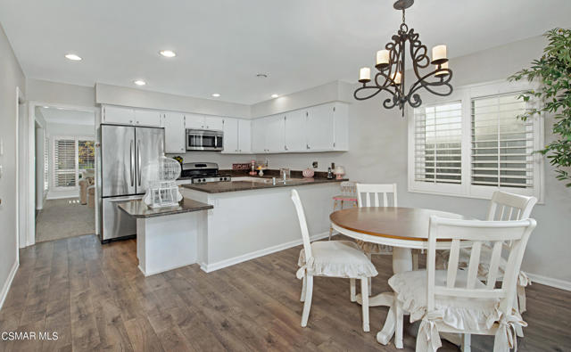 View of Kitchen and Eating Area