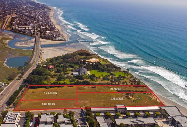 Encompassing over 5.5 flat and usable ocean front acres, this very rare offering currently boasts 4 buildable sites with the ability to revert back to 7 buildable sites with City approval. The building potential does not stop there. Take advantage of unique larger FAR on most of the site not available to any other lots in Del Mar. Centrally located just steps to the beach or the heart of the village, enjoy breathtaking views up and down the coastline from this one-of-a-kind property. Also available for sale as four separate parcels.