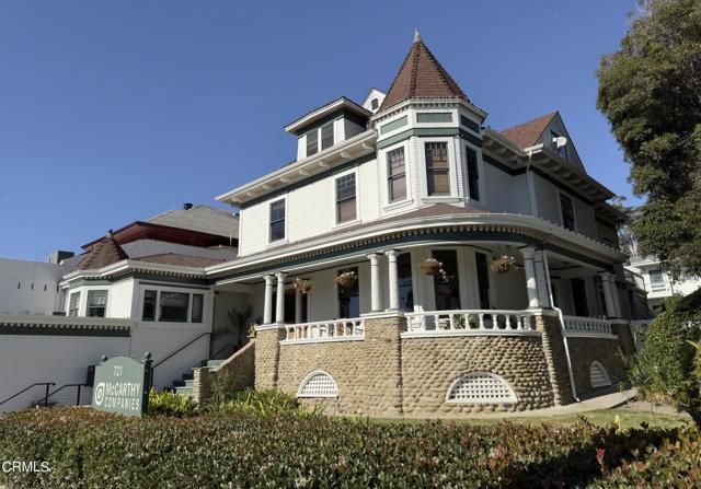 The historical Blackburn Home (City of Ventura Landmark #59) has been lovingly maintained and refurbished to highlight its Queen Anne architecture and ensure the property's status as one of the most historically significant buildings in Downtown Ventura. The property is a great opportunity for an investor or owner/user and the property has qualified for the Mills Act (providing potential tax benefits). The main building is currently occupied as an office although it could also be residential. There is a retail storefront unit facing Main Street (State Farm Insurance) and a one-bedroom apartment above thegarages at the rear of the property. In addition to the beautiful manicured garden space, the property has an additional parking lot on a separate parcel with additional metal garages. A savvy investor could bring upside to the property through future development. Nearby neighbors include: Patagonia Headquarters, The Trade Desk, Ventura City Hall, Court of Appeals, San Buenaventura Mission, Museum of Ventura County, Cinemark Century 10 Theaters, The Majestic Ventura Theater, EP Foster Library, Ventura Botanical Gardens, Fluid State, Finney's Drafthouse, Lure Fishouse, Immigrant Son Cafe, Starbucks.