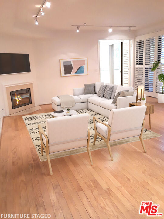 Spacious Living Room with fireplace