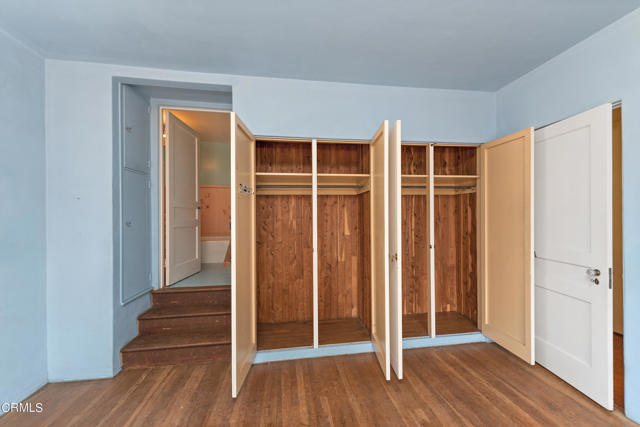 Wood lined Closets