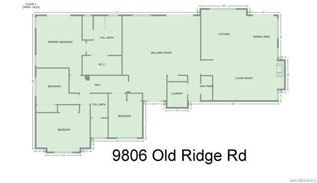 9806 Old Ridge Rd, Spring Valley, California 91977, 4 Bedrooms Bedrooms, ,2 BathroomsBathrooms,Single Family Residence,For Sale,Old Ridge Rd,250019247SD