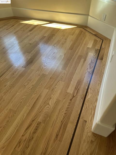 Oak Floors W/decorative boarders throughout home