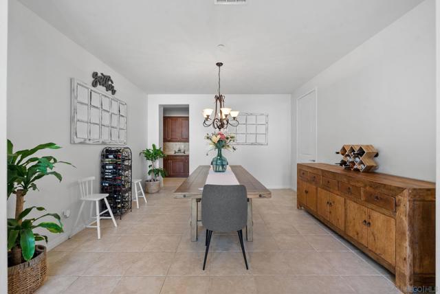 Dining room with access to storage and laundry room