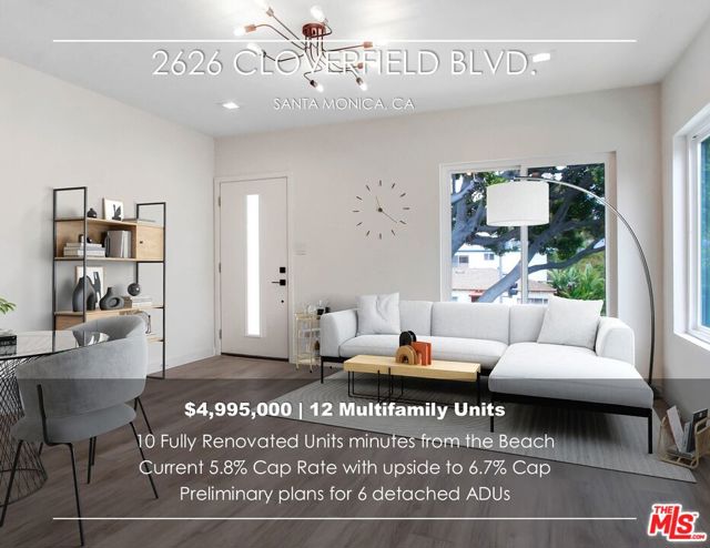 2626 Cloverfield Boulevard, Santa Monica, California 90405, ,Multi-Family,For Sale,Cloverfield,25477031