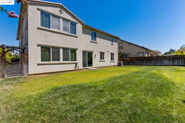 Back of house with stucco siding and a fenced backyard