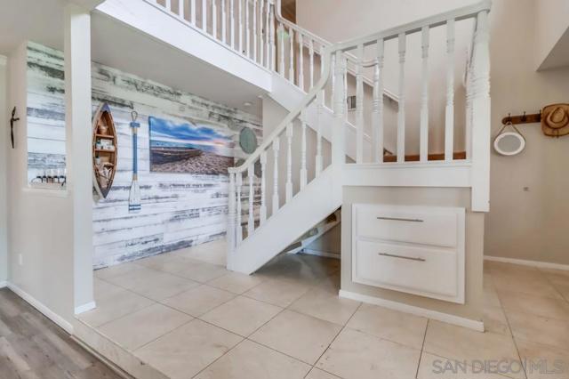 Fabulous wood staircase with storage!