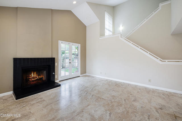 French doors to patio