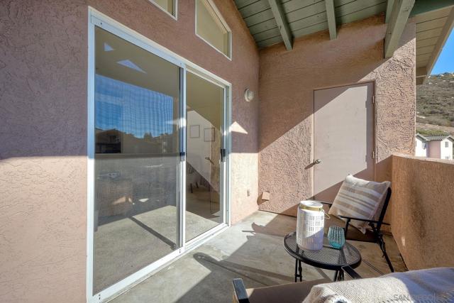 Balcony with spacious storage closet