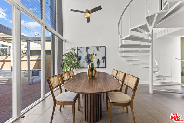 Dining area looking out to backyard