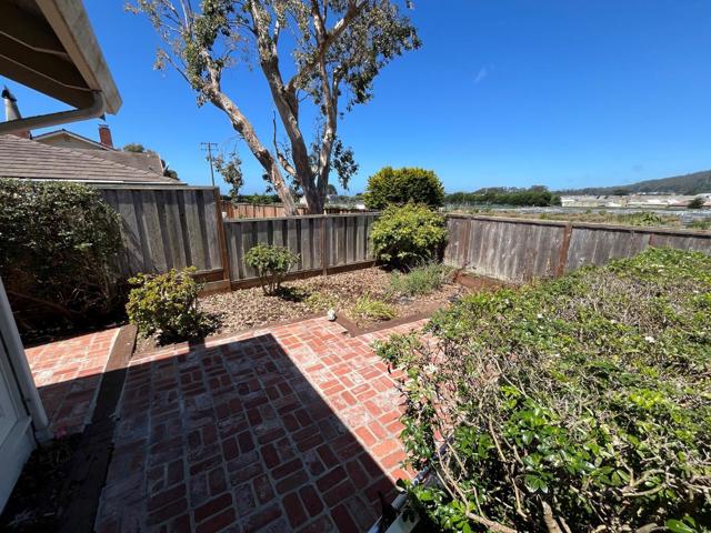 left side of deck rear yard