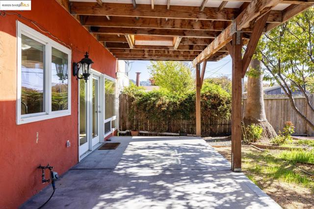 View of patio with french doors