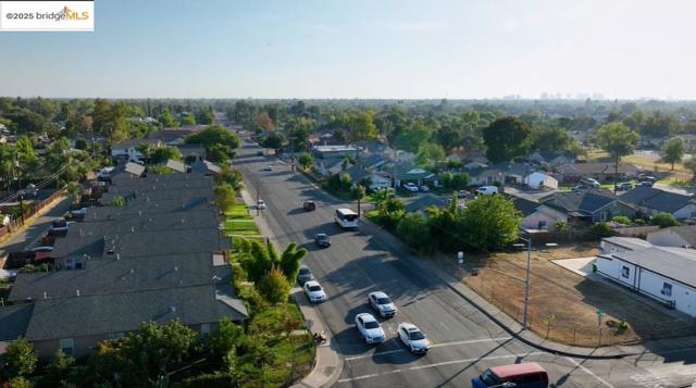 Aerial view of residential area