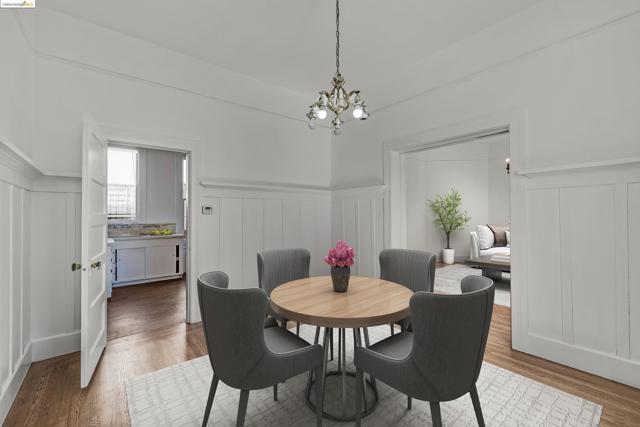 Downstairs dining room - virtual staging