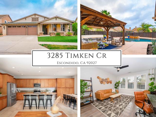 3285 Timken Circle, Escondido, California 92027, 4 Bedrooms Bedrooms, ,3 BathroomsBathrooms,Single Family Residence,For Sale,Timken Circle,250018536SD