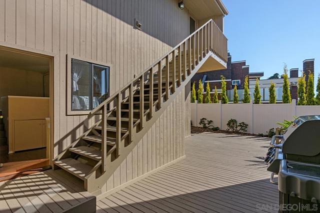 Stairs to garage.